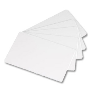 Karty plastikowe CR80 białe, opakowanie 500 sztuk